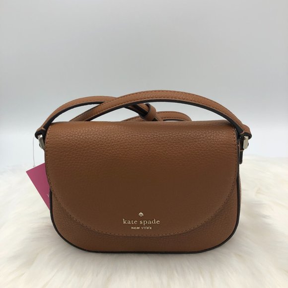 !!**SOLD**!! NWT Kate Spade Leila Mini Flap Crossbody - Warm Gingerbread - Picture 2 of 9